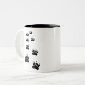 Bear Paw Prints Zweifarbige Tasse (Vorderseite Links)