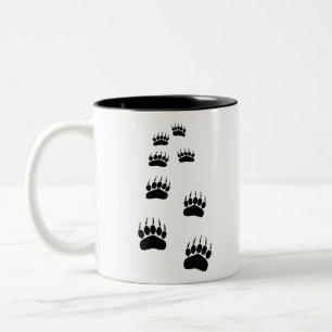 Bear Paw Prints Zweifarbige Tasse
