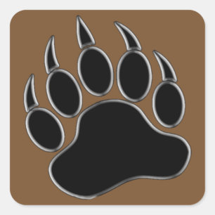 Bear Paw Quadratischer Aufkleber