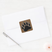 Bear Paw Quadratischer Aufkleber (Umschlag)