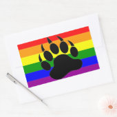 Bear Paw Rainbow Flag - Aufkleber (Umschlag)