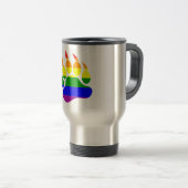 Bear Paw Rainbow Flag Neat & Clean look - Travel M Reisebecher (VorderseiteRechts)