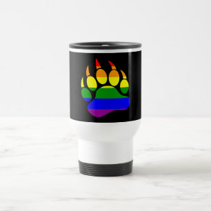 Bear Paw Rainbow Flag Neat & Clean look - Travel M Reisebecher