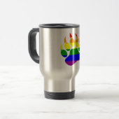 Bear Paw Rainbow Flag Reisebecher (Vorderseite Links)
