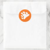 BEAR PAW SYMBOL WHITE RUNDER AUFKLEBER (Tasche)