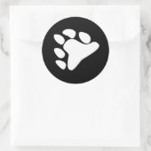 BEAR PAW SYMBOL WHITE RUNDER AUFKLEBER (Tasche)