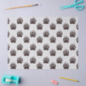Bear Paw White Brown Glitzer Tissue Paper Seidenpapier (Basteln)