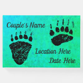 Bear Paws Light Green III - Gästebuch