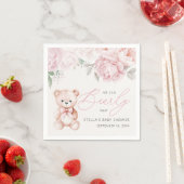 Bear Peony Baby Shooting Paper Serviette (Beispiel)