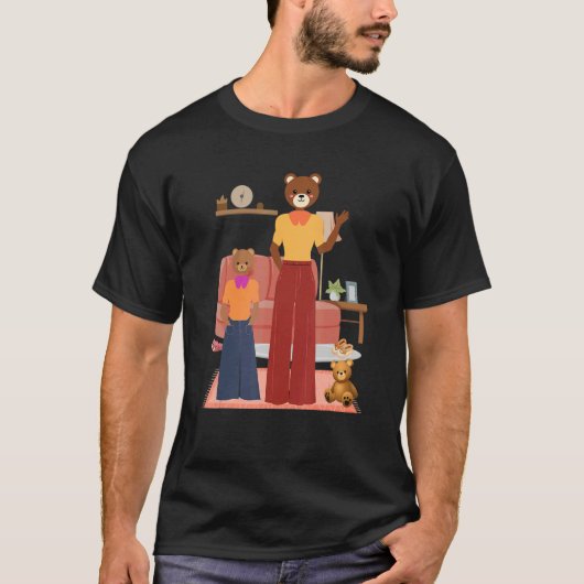 Bear People Mixed Family Home Cuddly Teddy Bears T-Shirt (Vorderseite)