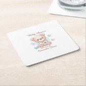 Bear Personalisiert Baby Dusche Rechteckiger Pappuntersetzer (angewinkelt)