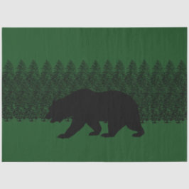 Bear Pine Forest Decoupage Craft Seidenpapier