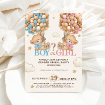 Bear Pink Blue Balloons Vorwarte Geschlechtsverkeh