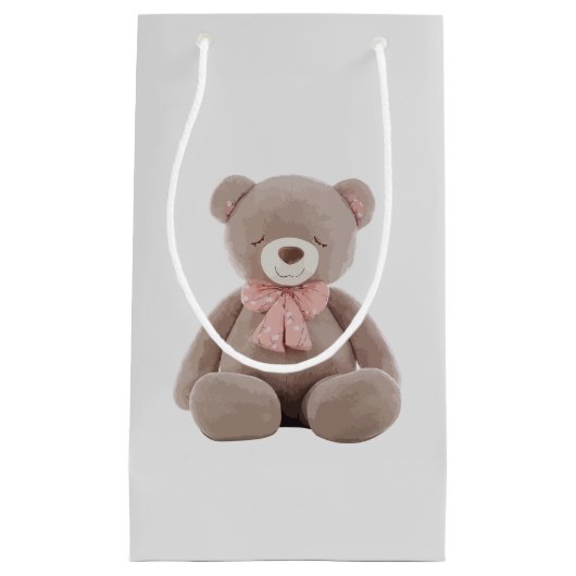 Bear Pink Cartoon Kleine Geschenktüte (Vorderseite)