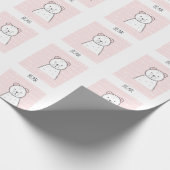 Bear Pink Girl Geschenkpapier (Ecke)