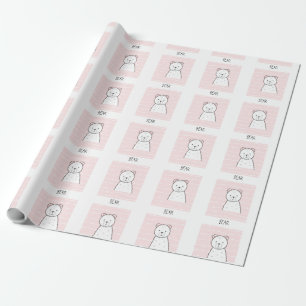 Bear Pink Girl Geschenkpapier
