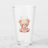Bear Pink Monogram Glas (Rückseite)