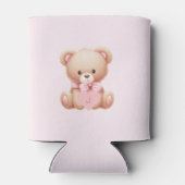 Bear Pink Monogram kann kühler werden Dosenkühler (Rückseite)
