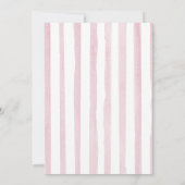 Bear Pink Niedlich Ribbon ersten Geburtstag Einladung (Rückseite)