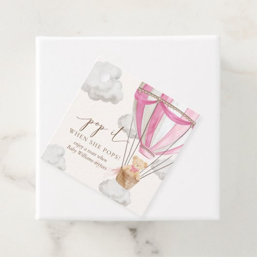 Bear Pink Pop, wenn sie Pop Geschenkanhänger (Beispiel)