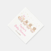 Bear Pink Train Baby Dusche Serviette (Ecke)