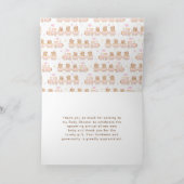 Bear Pink Train Baby Dusche Vielen Dank Dankeskarte (Innenseite)
