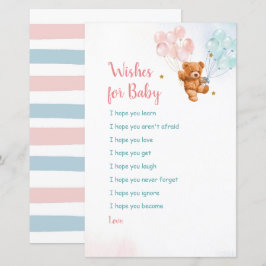 Bear Pink und Blue Gold Star wünschen für Baby