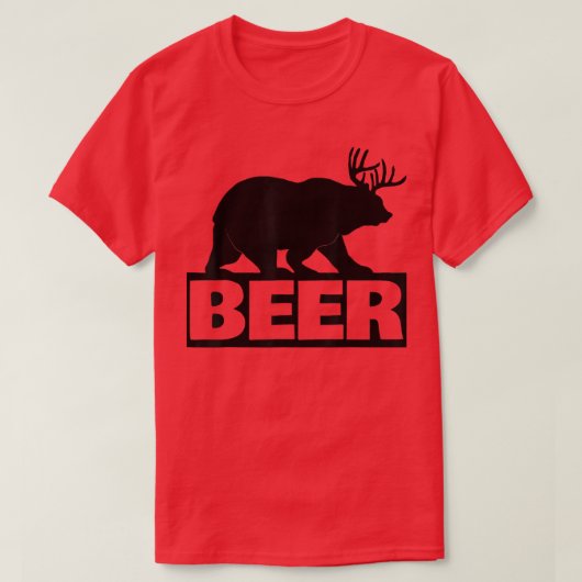 Bear plus Deer Equals Beer Hunting Animal Beer Dri T-Shirt (Design vorne)