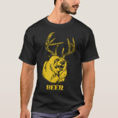 Bear Plus Hirsch gleicht Bier Hirsch jagen US-Jäge T-Shirt (Vorderseite)