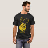 Bear Plus Hirsch gleicht Bier Hirsch jagen US-Jäge T-Shirt (Vorne ganz)