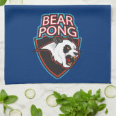 Bear Pong Beer Pong Geschirrtuch (Gefaltet)