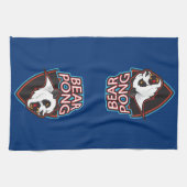 Bear Pong Beer Pong Geschirrtuch (Horizontal)