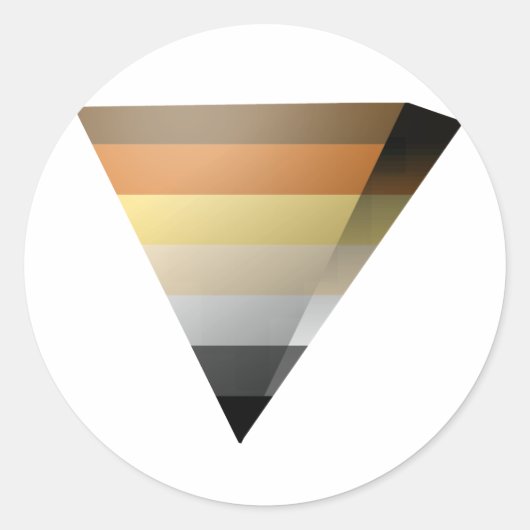 BEAR PRIDE 3D TRIANGLE RUNDER AUFKLEBER (Vorderseite)