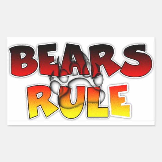Bear Pride Bears Regel Rechteckiger Aufkleber (Vorderseite)