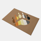 Bear Pride Distressed Paw Fußmatte (Schrägansicht)