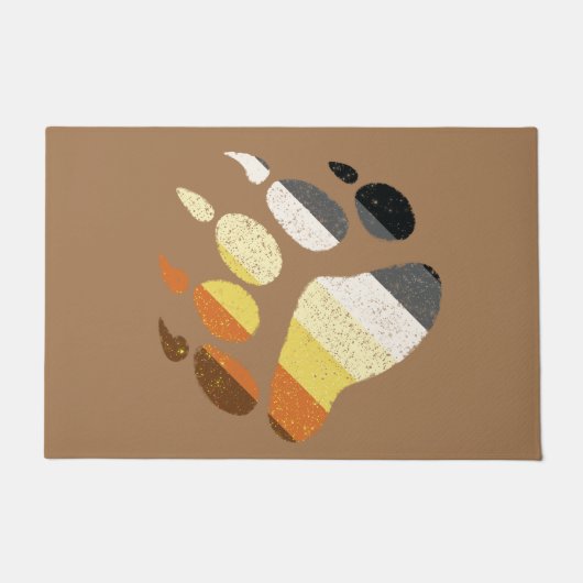 Bear Pride Distressed Paw Fußmatte (Vorderseite)