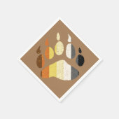 Bear Pride Distressed Paw Serviette (Ecke)