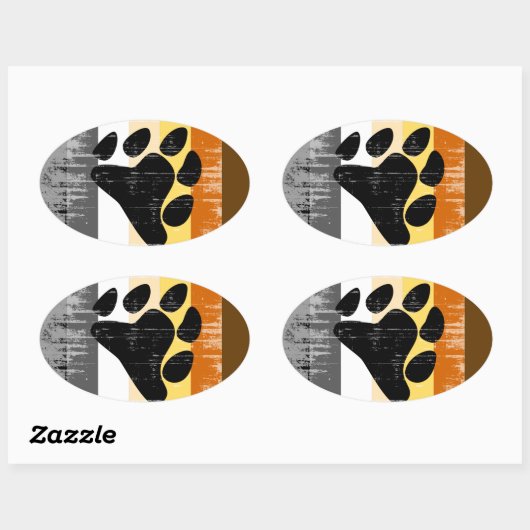 Bear Pride erschüttert Ovaler Aufkleber (Blatt)