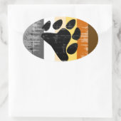 Bear Pride erschüttert Ovaler Aufkleber (Tasche)