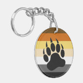 Bear Pride Farb Streifen Bear Paw Schlüsselanhänger (Vorderseite links)
