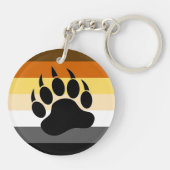 Bear Pride Farb Streifen Bear Paw Schlüsselanhänger (Rückseite)