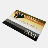 Bear Pride Flag Beach Personalisiert Willkommen Fußmatte (Schrägansicht)