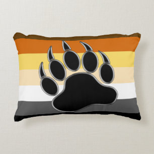 Bear Pride Flag Bear Paw Dekokissen