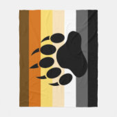Bear Pride Flag Bear Paw Fleecedecke (Vorderseite)