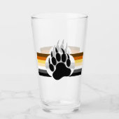 Bear Pride Flag Bear Paw Glas (Vorderseite)