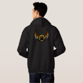 Bear Pride Flag Bear Paw Wings Hoodie (Schwarz voll)