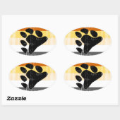 BEAR PRIDE FLAG DISTRESSED DESIGN OVALER AUFKLEBER (Blatt)
