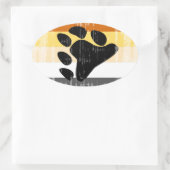 BEAR PRIDE FLAG DISTRESSED DESIGN OVALER AUFKLEBER (Tasche)