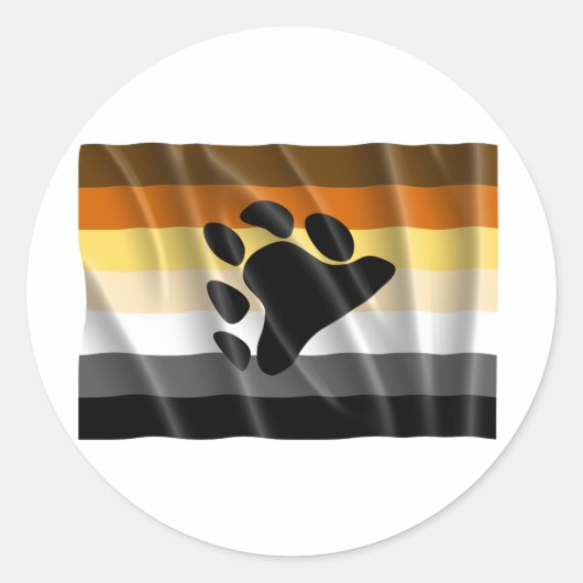 BEAR PRIDE FLAG FLYING RUNDER AUFKLEBER (Vorderseite)
