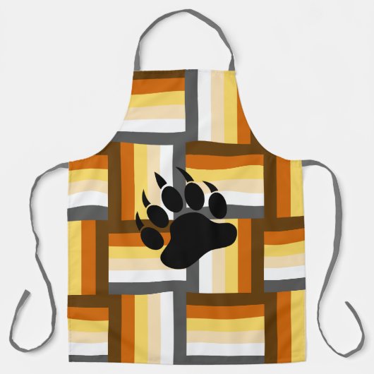 Bear Pride Flag Inspirierte Schürze (Vorderseite)